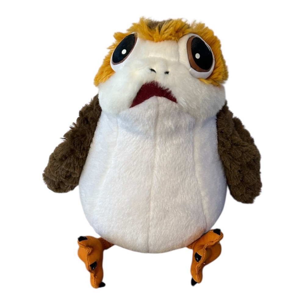 Disney Star Wars Porg Plush Toy adorable cuddly bird 9” tall